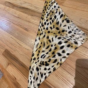 Cheetah print silk scarf